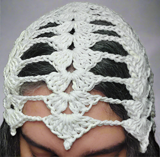 Gorro estilo Malla en Abanicos - Cuciture di Gisela 