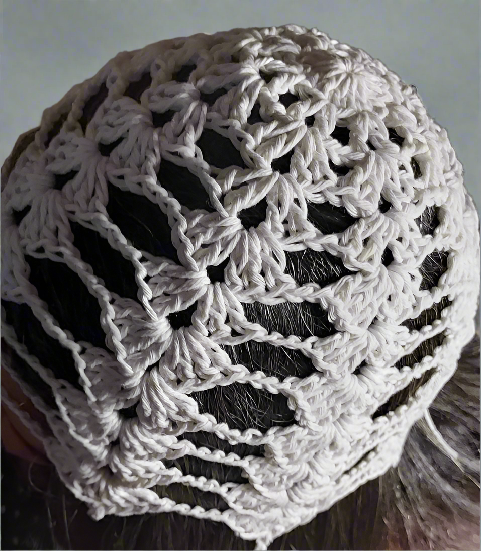 Gorro estilo Malla en Abanicos - Cuciture di Gisela 